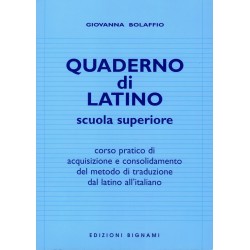 Quaderno di latino - Traduzione dal latino all'italiano - Edizioni Bignami