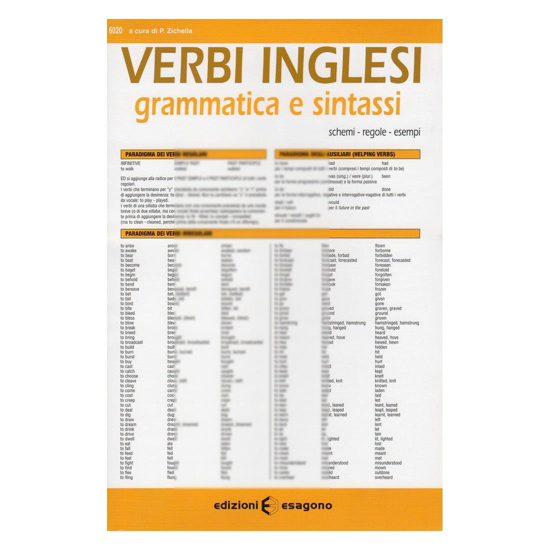 Scheda dei Verbi Inglesi - Grammatica e sintassi - Edizioni Bignami