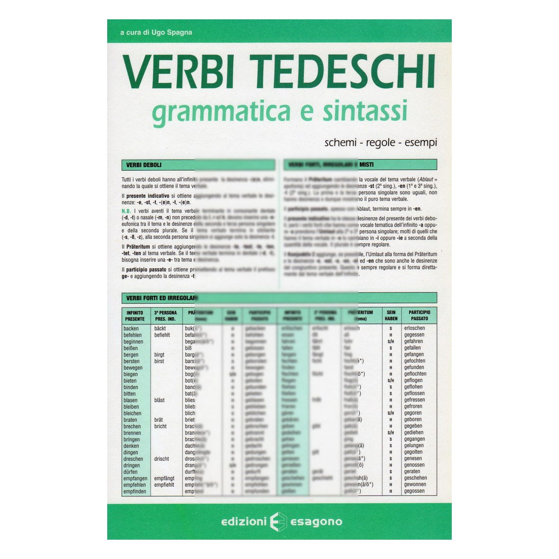 Verbi tedeschi - Grammatica e sintassi - Scheda